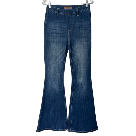 Judy Blue Dark Indigo Pull on Flare High Rise Denim Jeans Boho Stretch Size 27 - Picture 2 of 15
